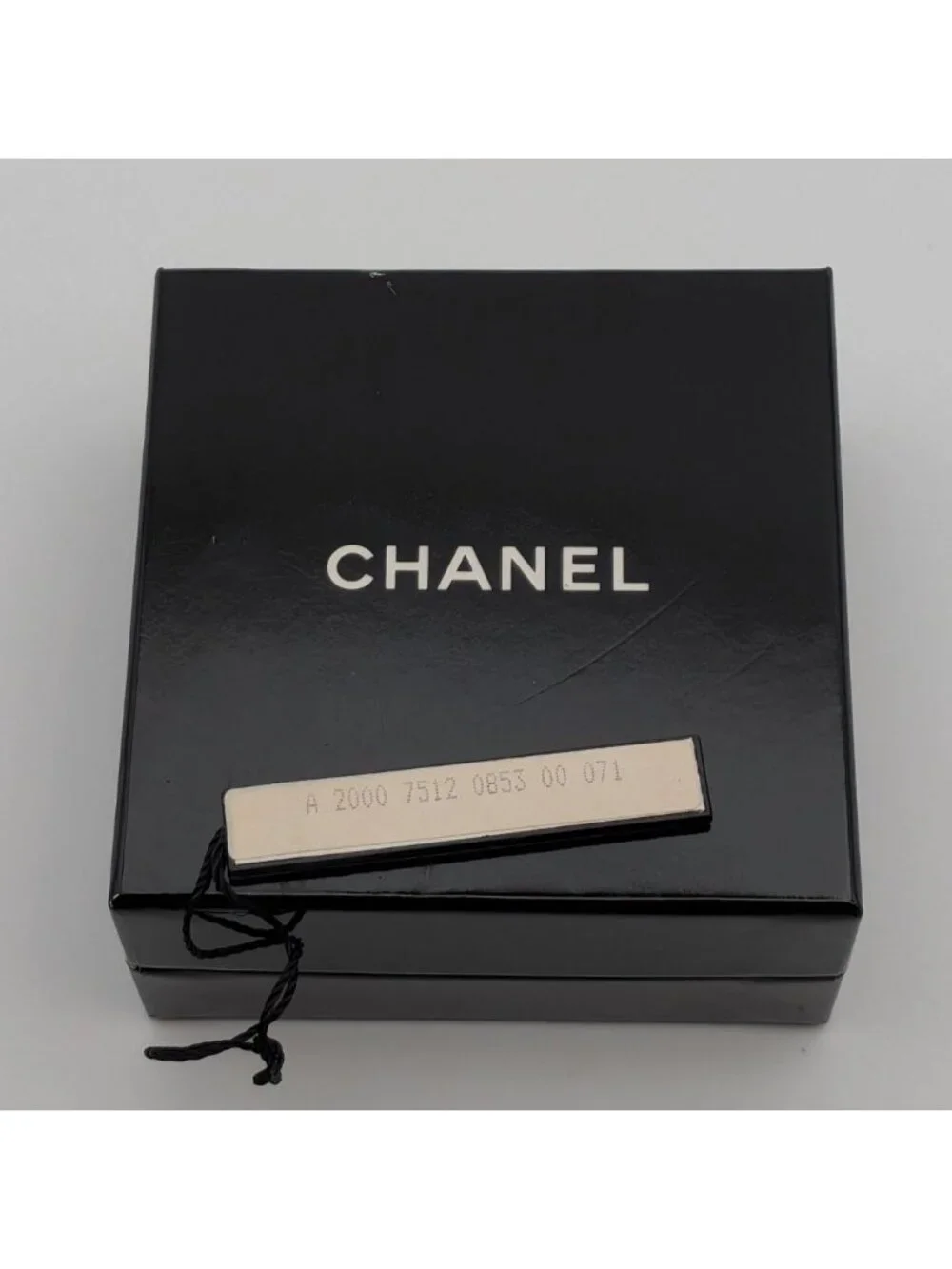 Chanel Brooch CC Logo Plate Gold First Era Vintage